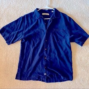 Tommy Bahama Blue Short Sleeve Silk Shirt